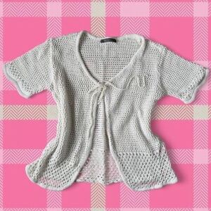 Suzy shier Knit Tie-Front Cardigan - Cream